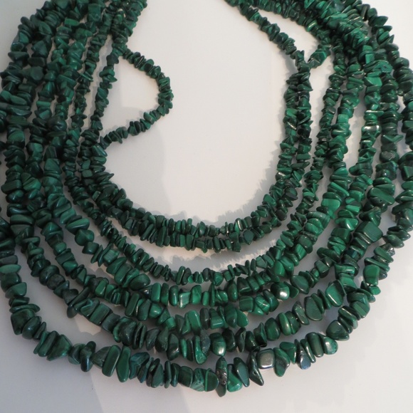 Mine Finds by Jay King Jewelry - 7 Strand Malachite Waterfall Necklace